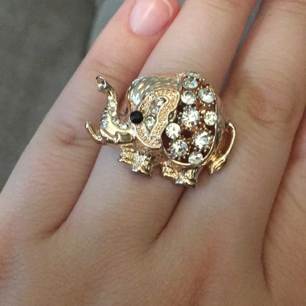 Expandable Elephant ring with crystals
